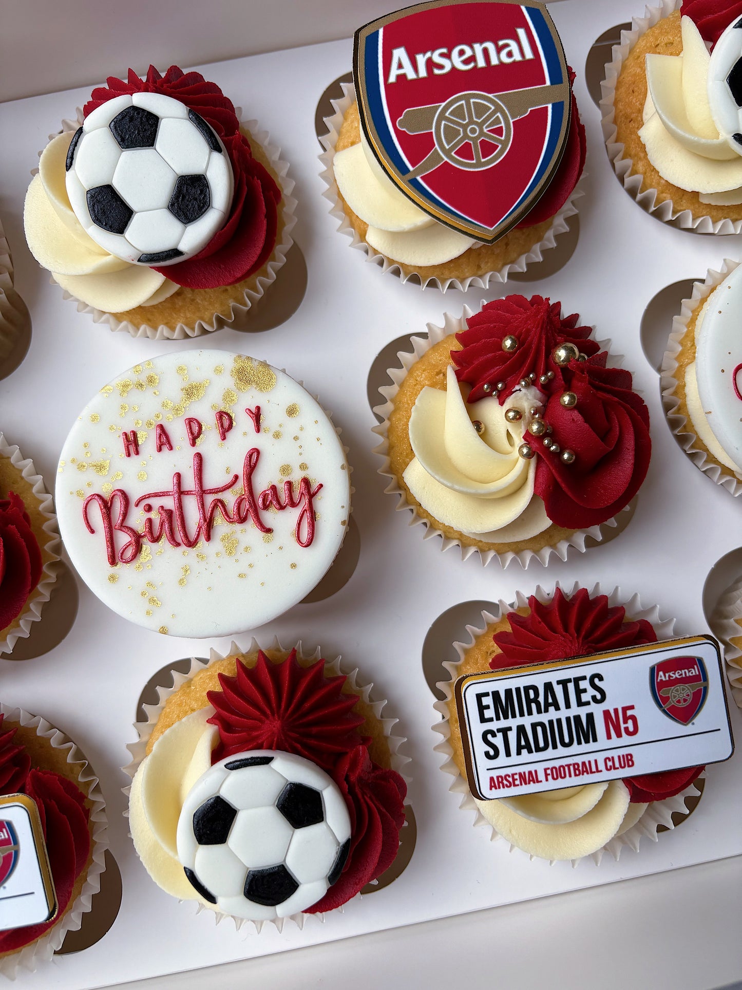 Football, Happy Birthday Cupcakes