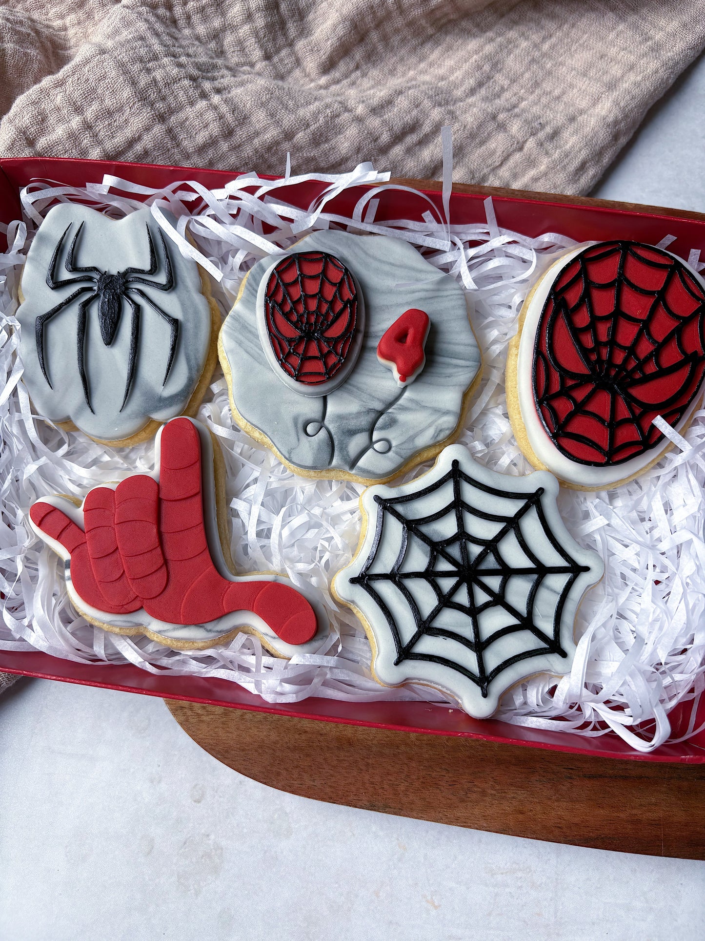 Spiderman Birthday Biscuits