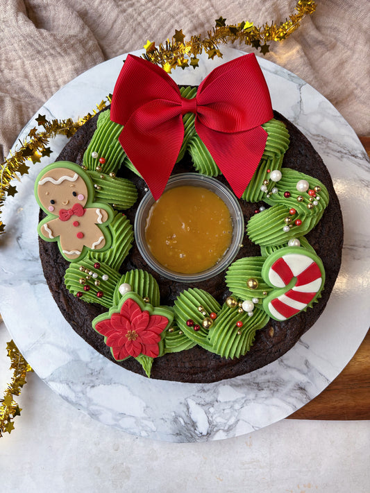 Festive Brownie Wreath