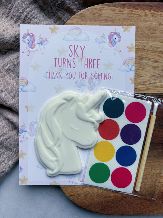Paint Your Own Unicorn Party Favours