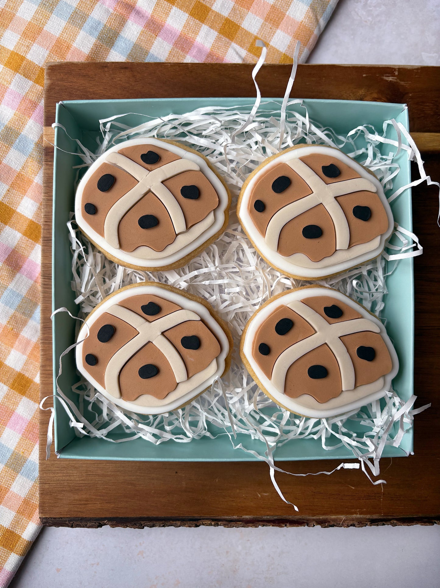 'Hot Cross Buns' Spiced Shortbread Biscuit Box