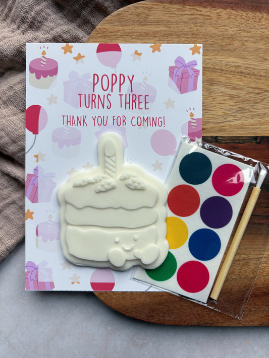 Paint Your Own Birthday Party Favours