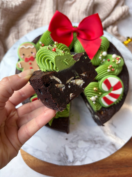 Festive Brownie Wreath