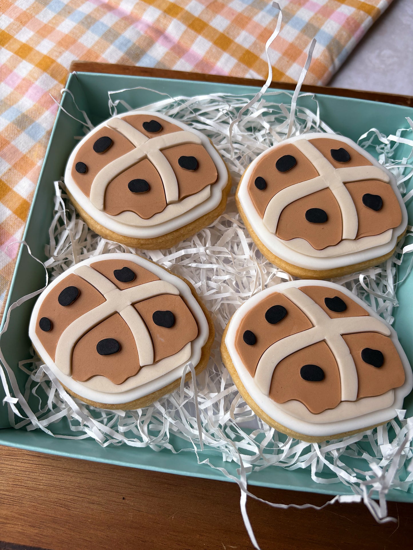 'Hot Cross Buns' Spiced Shortbread Biscuit Box