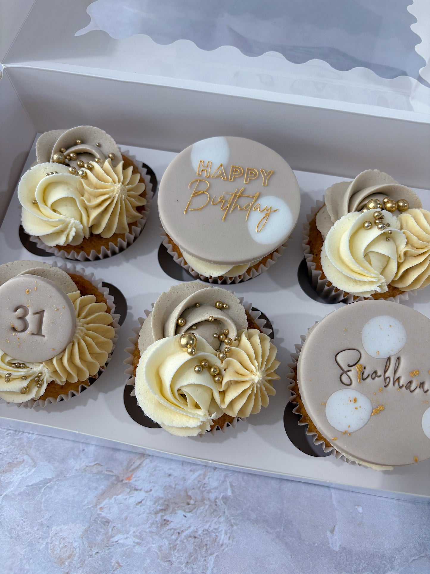Luxe, Fondant Happy Birthday Cupcakes