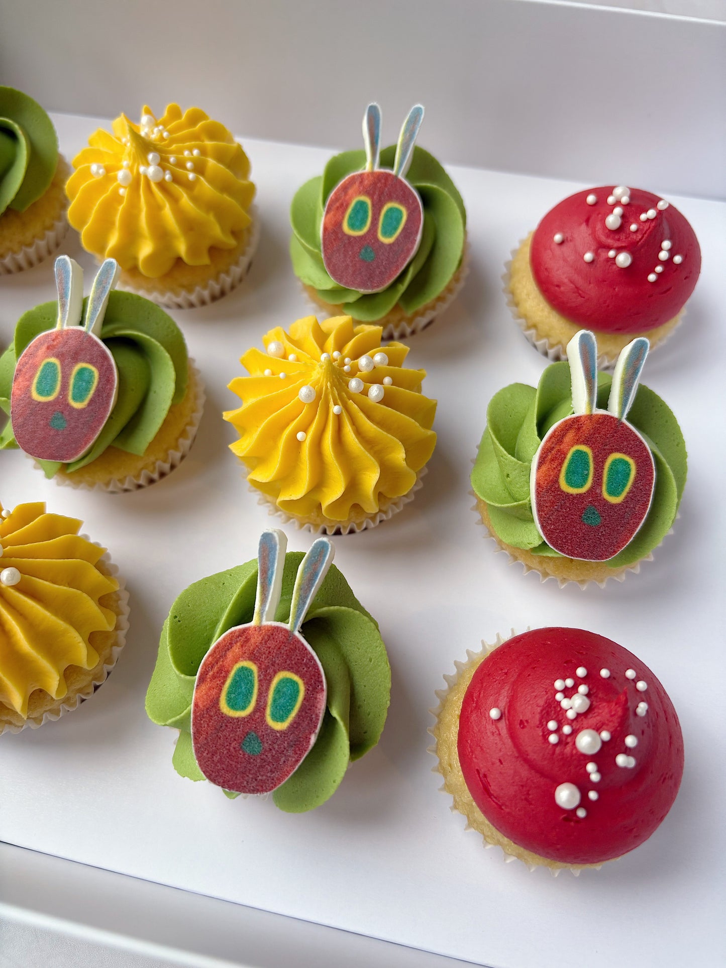 Hungry Caterpillar Mini Cupcakes