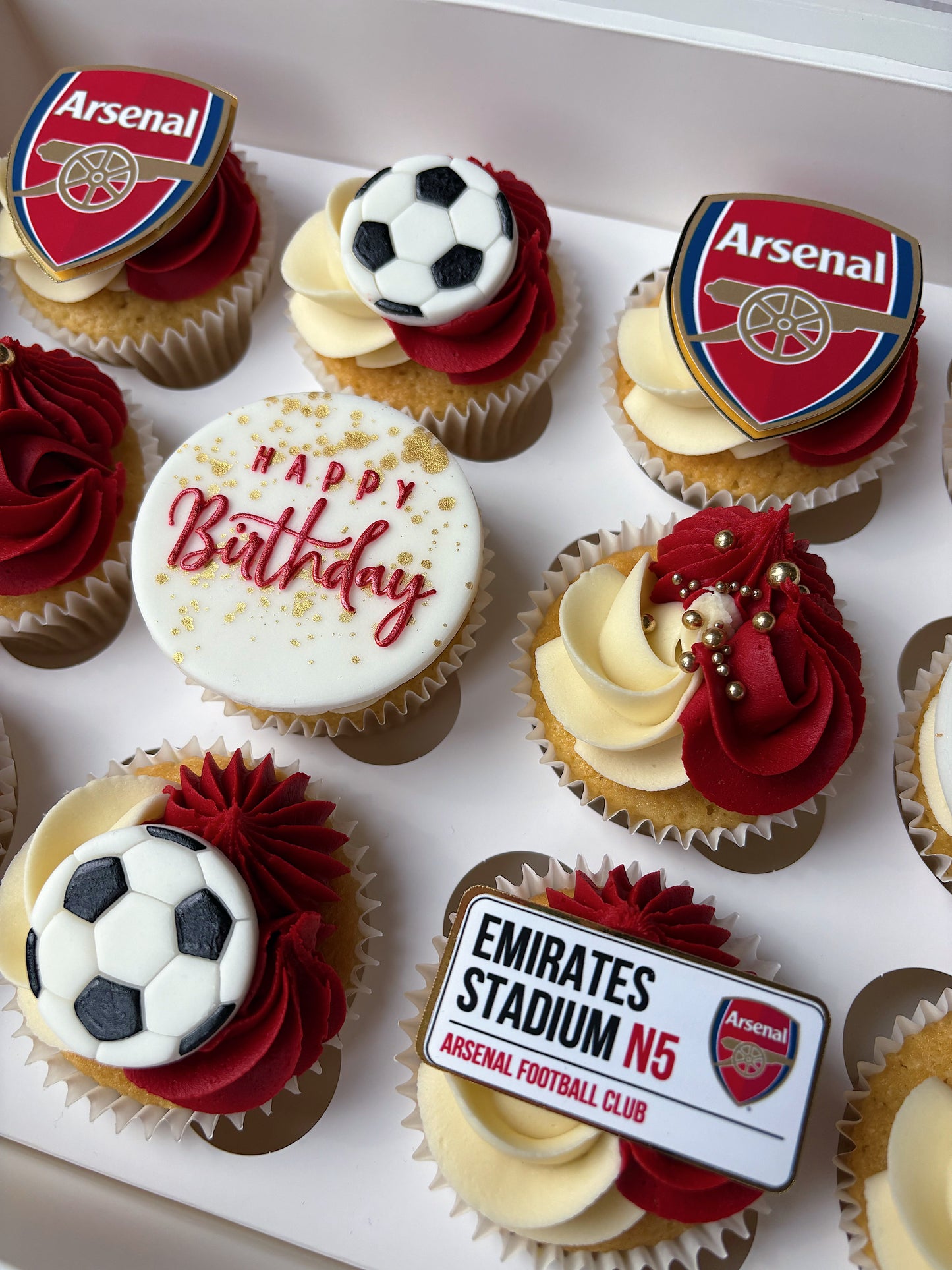 Football, Happy Birthday Cupcakes