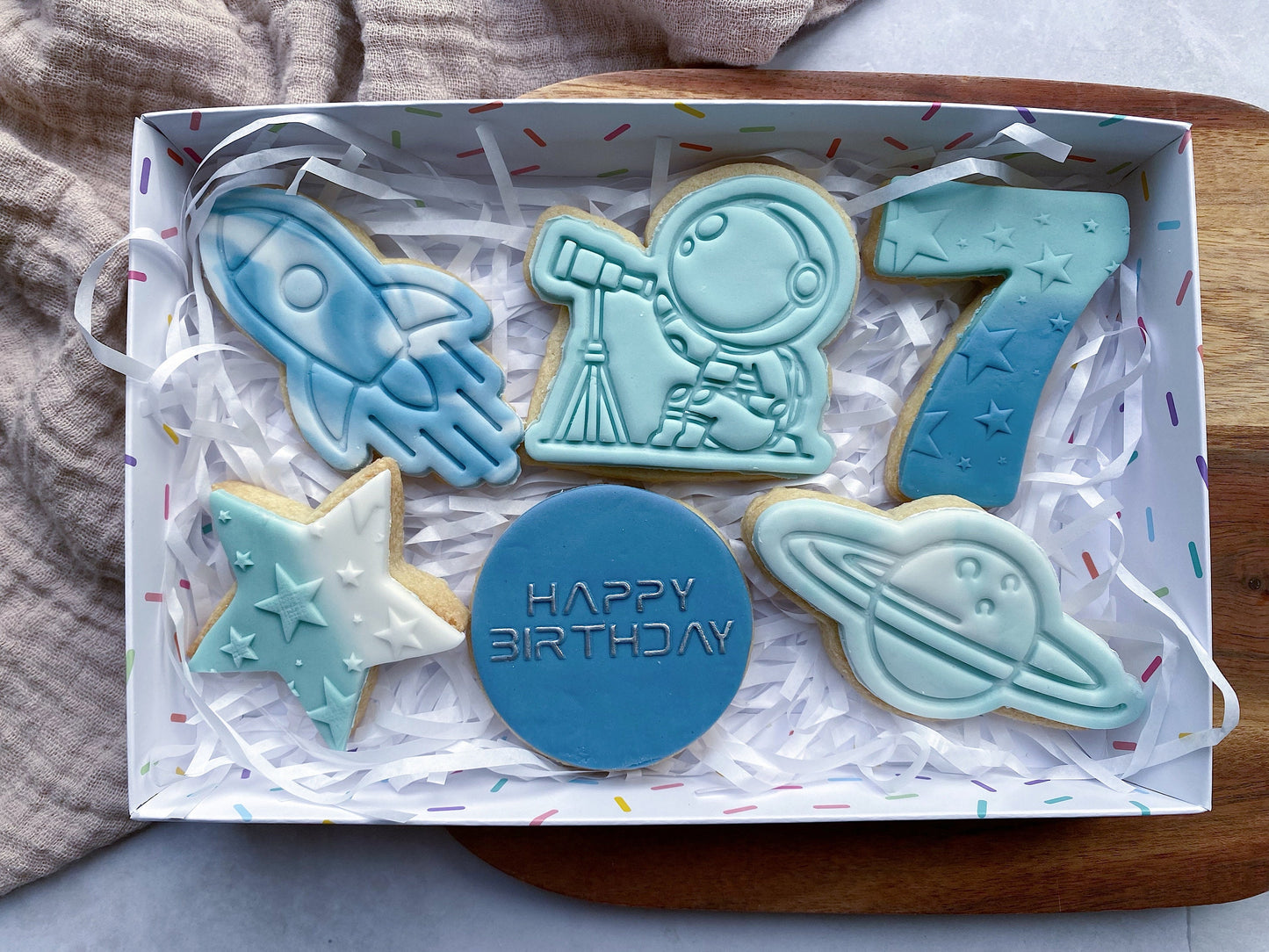 Space Birthday Biscuits