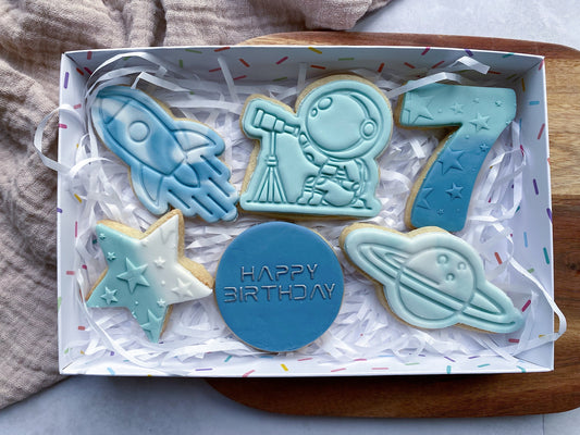 Space Birthday Biscuits